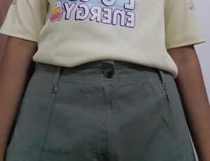 Olive Green Wide Leg Pants