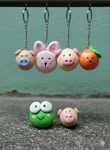 Cute Clay Animal Keychains