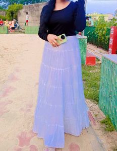 Big Flared Long Skirt