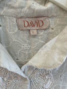 White Embroidered Shirt Dress