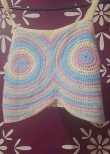 WHITE CORCHET Beautifull TOP