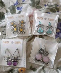 Earrings Combo Set - Oxidised