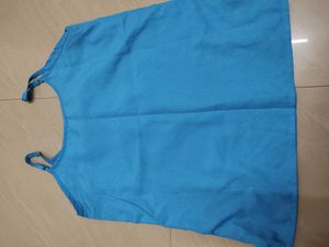 Blue Cold Shoulder Top