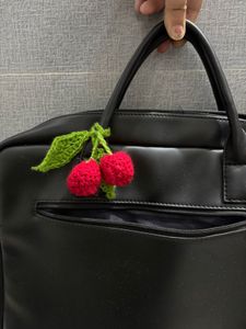 Crochet Cherry Bag Charm