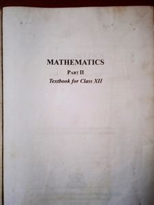 NCERT MATHS TEXTBOOK PART 2 FOR 12th Class