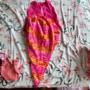 Girls Ethnic Dress Set For Garba