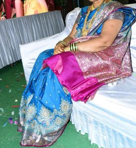 Chintamani Bridal Shalu with stitched blouse.