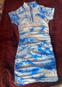 tie dye effect bodycon dresss