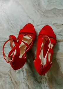 Red Strappy Heels