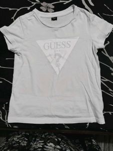 Guess White Graphic Tee