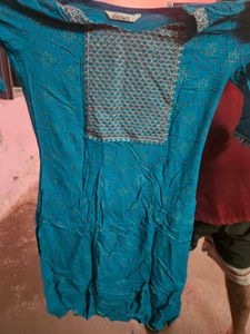 Embroidered Teal Kurta