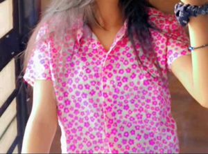 Pink Floral Button-Down Shirt