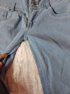 High Waist Blue Jeans