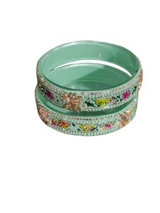 Floral Beaded Bangles