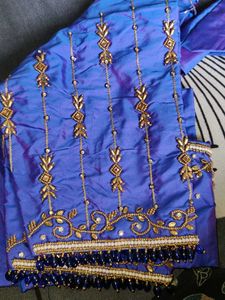 Stunning Work Blouse With Blue 💙 And 💜 Mixed Col