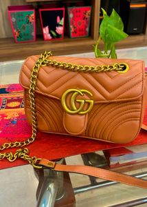 Gucci Marmont Matelasse Mini Bag – Caramel Brown