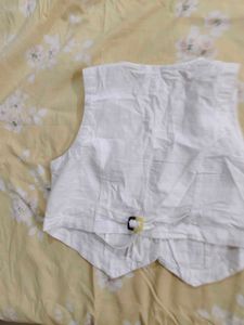 White Vest with Buttons