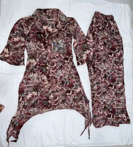 Floral Heavy Work Kurti &amp; Palazzo Set