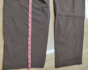 Brown Straight Fit Pant