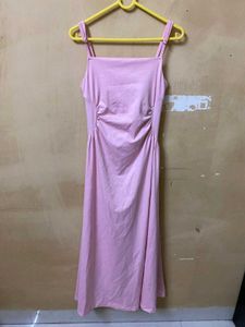 Pink Strap Fit & Flare Dress