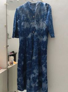 Stylish Blue Tie-Dye Kurti
