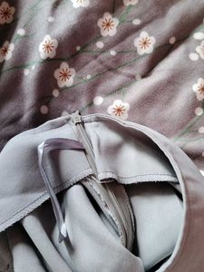 KOREAN LONG SKIRT- GREY