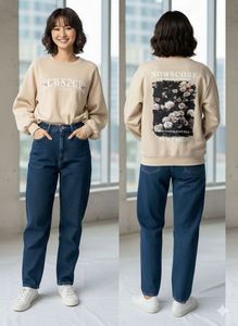 Beige NOWSCORE Graphic Sweatshirt