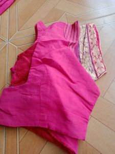 Cotton Pink Saree