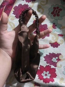 Brown Satin Headband