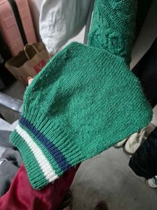 Green Varsity Cardigan