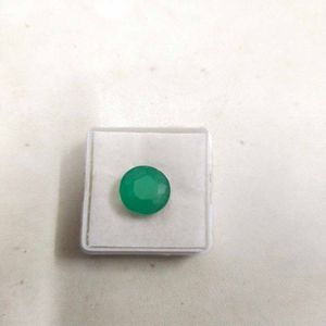 NATURAL GREEN ONYX HAQIQ 4.40 CTS. Loose Gemstone