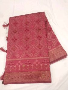 Teal Diamond Pattern Saree