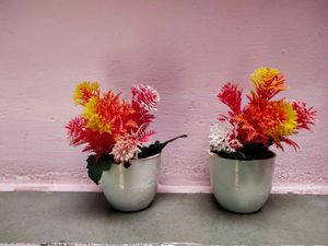 Artificial Flower Decor - Set of 2