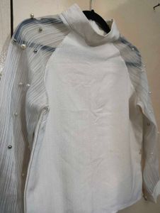 Elegant Sheer Sleeve Top