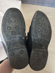 Ankle Black Leather Shoes