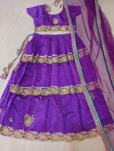 New Purple Colour Heavy Stone Work Lehanga Choli