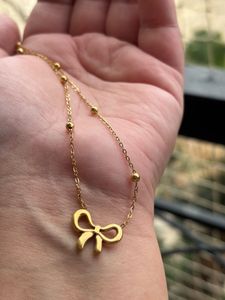 Non-tarnish Bow Neckpiece