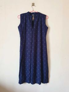 Navy Blue Sleeveless Cutout Dress