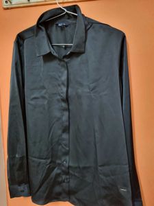 Black Georgette Shirt by Allen Solly