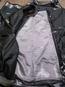 Silver Black Banarasi Silk Saree