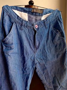 Ether Soft Denim Cropped Pants