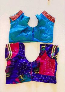 2 Combo Saree Embroidered Blue &amp; Gold Sare