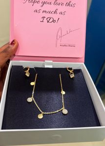 GIVA 925 silver Gold plated Necklace Set