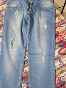 Distressed Light Wash Jeans