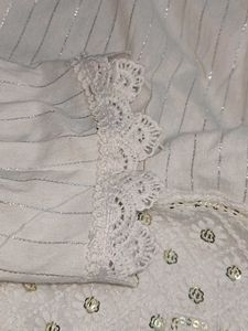Elegant White Kurta for women (L) size