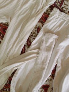 White Cotton Leggings