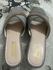 Sparkly Silver Flats