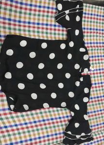 Polka Dot Flared Sleeve Top