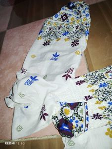 White Floral Top