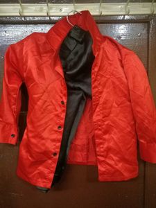 Boy&#39;s Red Shirt &amp; Suspenders Outfit